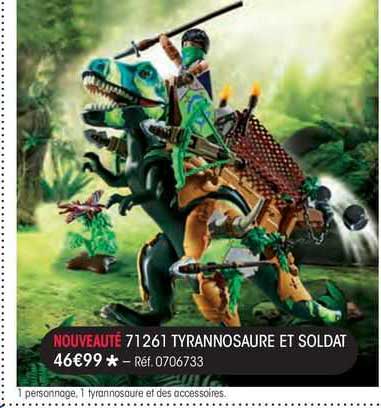 71261 tyrannosaure et soldat