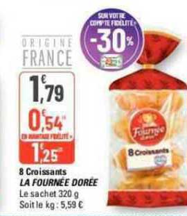8 croissants la fournée dorée