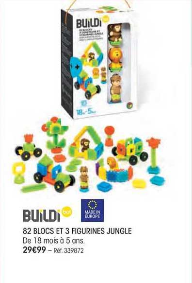 82 blocs et 3 figurines jungle buildi bul
