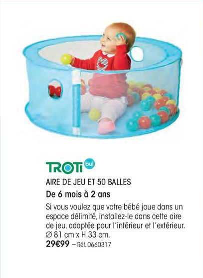 aire de jeu et 50 balles troti bul