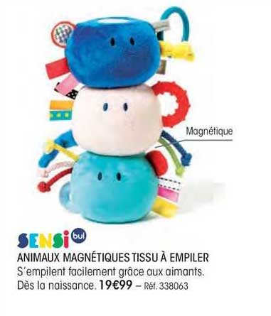 animaux magnétiques tissu à empiler sensi bul