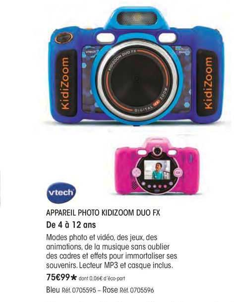 appareil photo kidizoom duo fx vtech