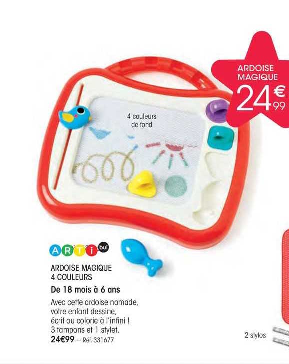 ardoise magique 4 couleurs arti bul