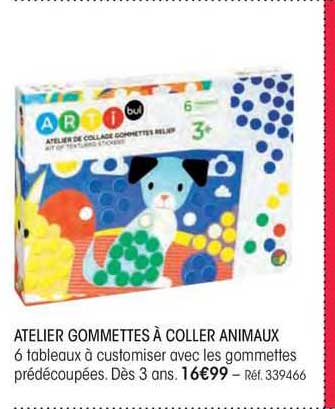 atelier gommettes a coller animaux