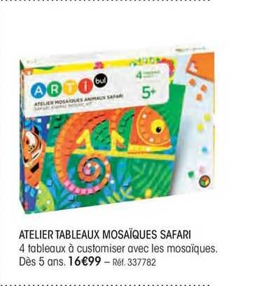atelier tableaux mosaiques safari