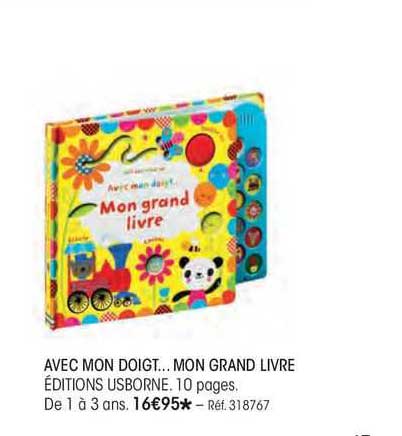 avec mon doigt... mon grand livre édition usborne
