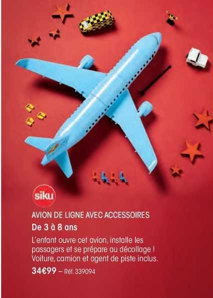 avion de ligne avec accessoires siku