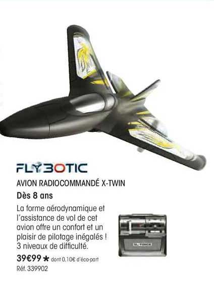 avion radiocommandé x-twin flybotic