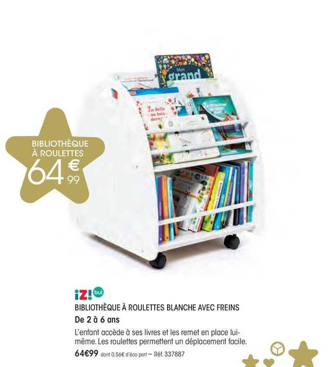 Bibliotheque A Roulettes Balance Avec Freins