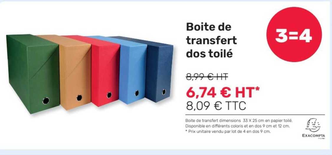 boîte de transfert dos toilé