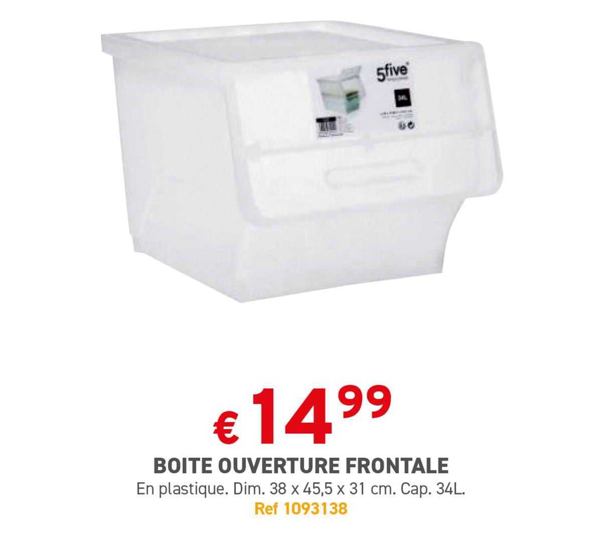 boîte ouverture frontale