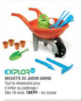 brouette de jardin garnie explor bul