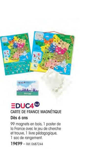 carte de france magnétique educ4 bul