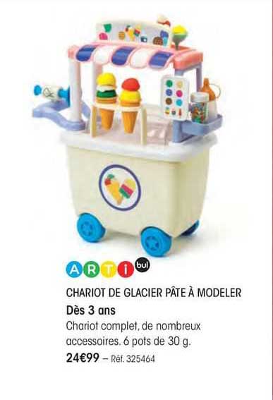 chariot de glacier pâte à modeler arti bul