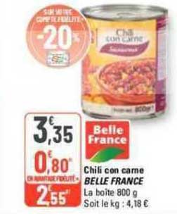 chili con carne belle france