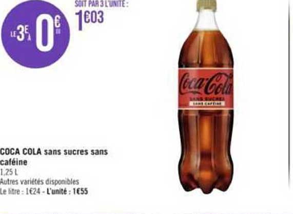 Coca Cola Sans Sucres Sans Caféine