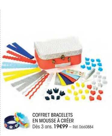 coffret bracelets en mousse à créer
