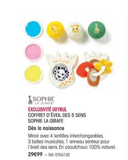 coffret d'éveil des 5 sens sophie la girafe