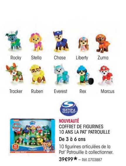 coffret de figurines 10 ans la pat' patrouille spin master