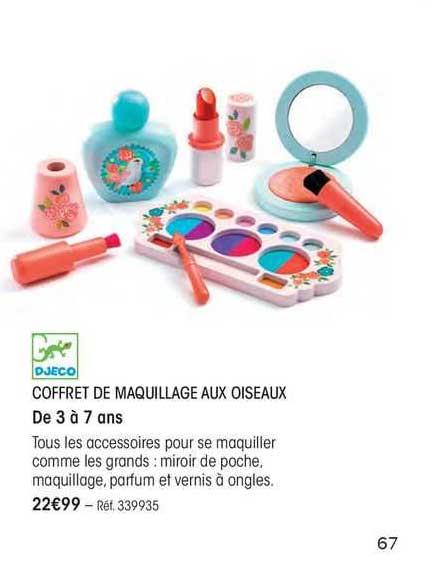coffret de maquillage aux oiseaux djeco