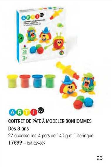 coffret de pâte à modeler bonhommes arti bul