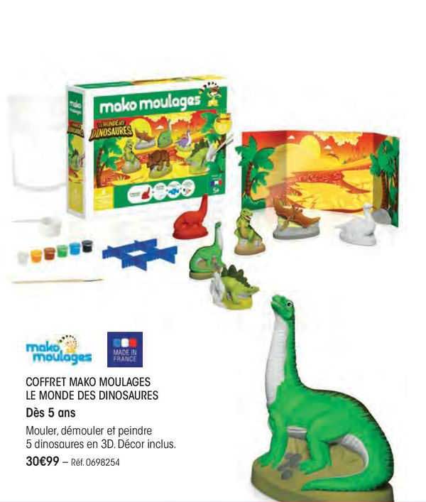 coffret mako moulages le monde des dinosaures