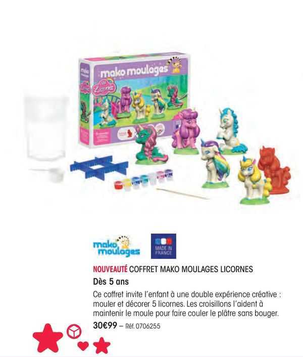 coffret mako moulages licornes