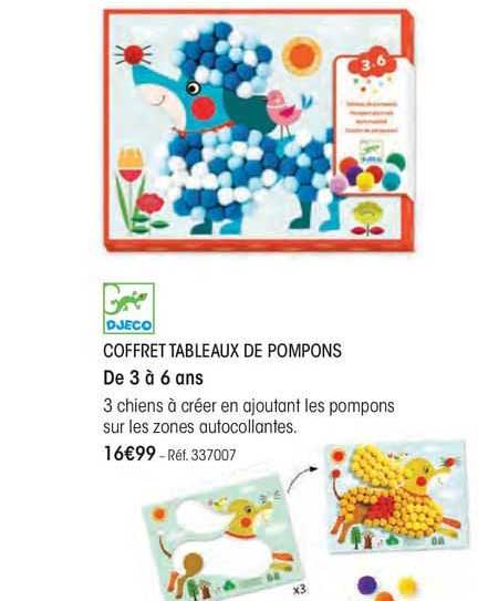 coffret tableaux de pompons djeco