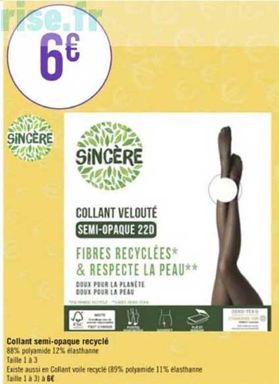 collant semi-opaque recyclé sincère