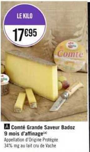 comté grande saveur badoz 9 mois d'affinage