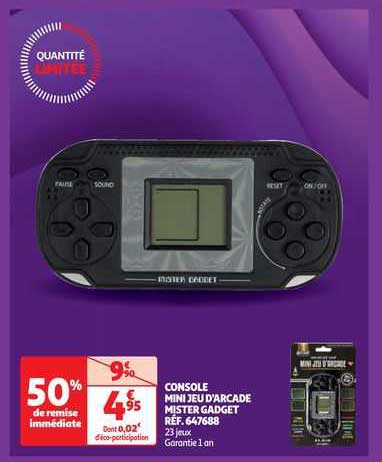 console mini jeu d'arcade mister gadget