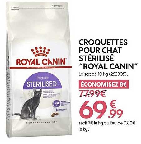croquettes pour chat stérilisé "royal canin"