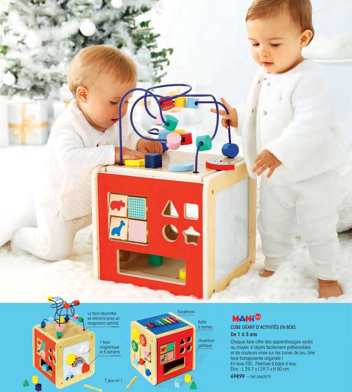 cube géant d'activités en bois mani bul