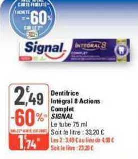 dentifrice intégral 8 actions complet signal