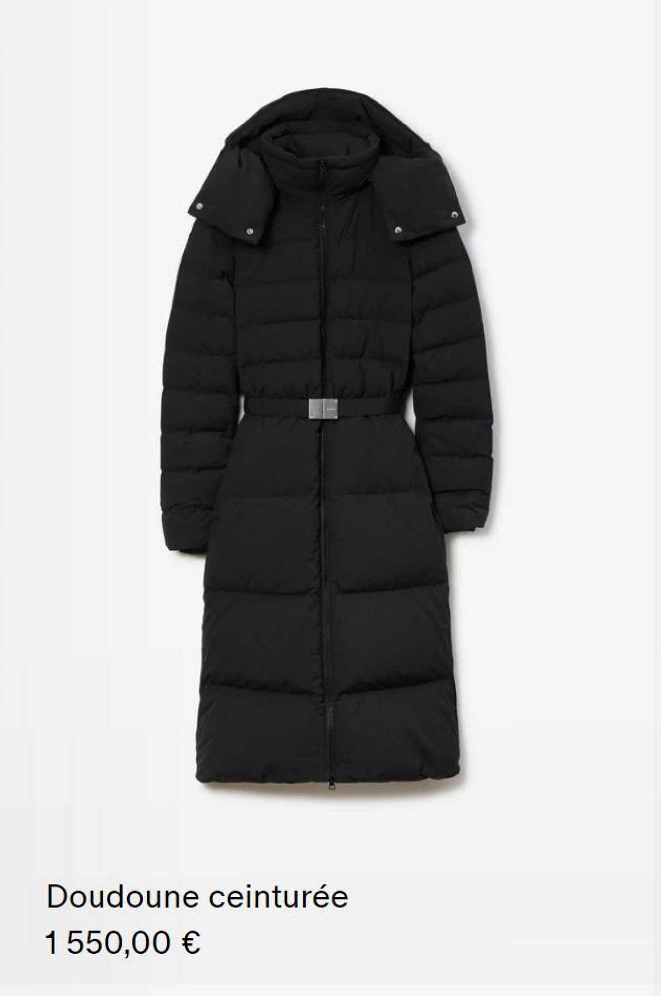 doudoune ceinturée