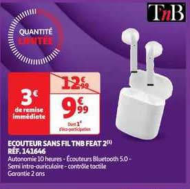 écouteur Sans Fil T'nb Feat 2