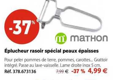 éplucheur rasoir spécial peaux épaisses mathon