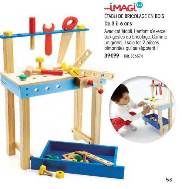 établi de bricolage en bois imagi bul
