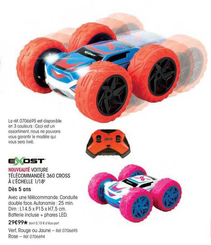 exost nouveaute voiture telecommandee 360 cross a lechelle 1/18