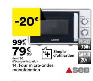 four micro-ondes monofonction seb