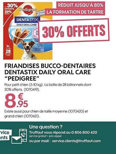 friandises bucco-dentaires dentastix daily oral care "pedigree"