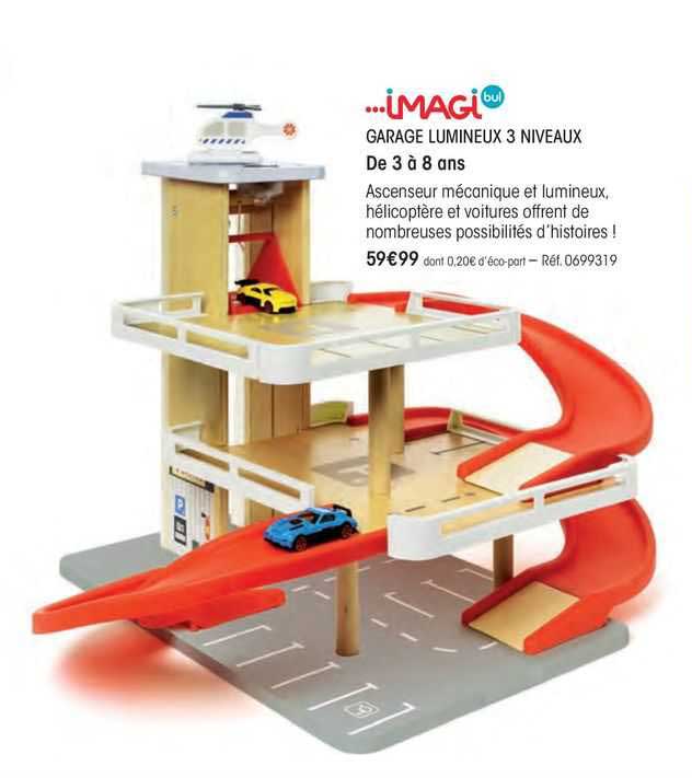 garage lumineux 3 niveaux de 3 a 8 ans