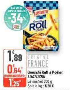 gnocchi roll à poêler lustucru