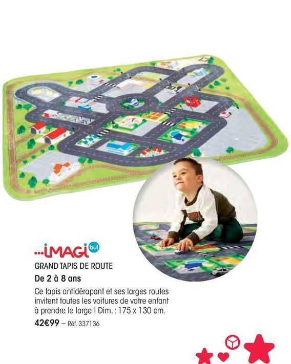 grand tapis de route de 2 a 8 ans
