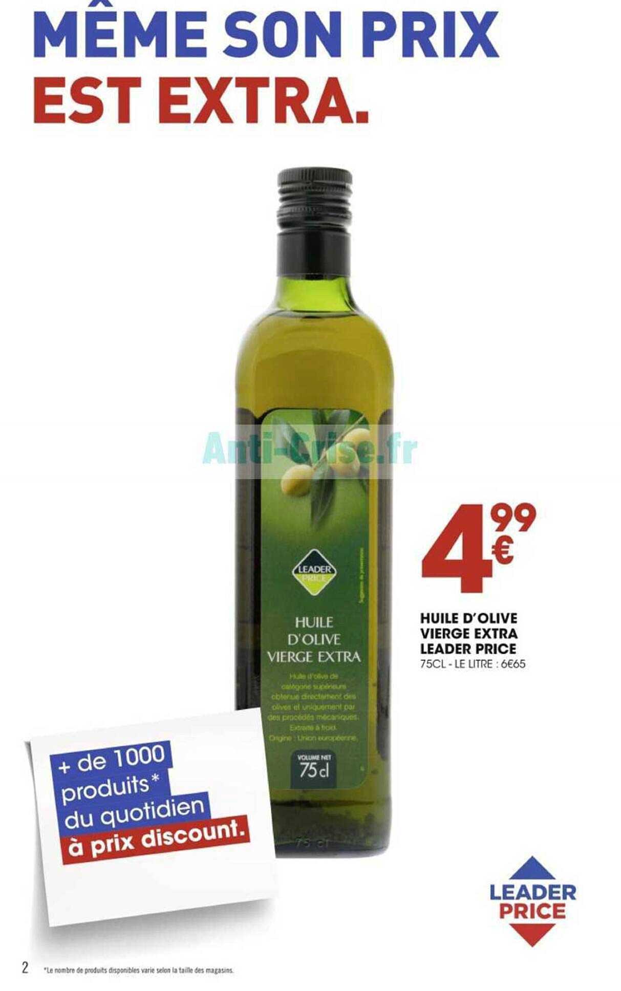 huile d'olive vierge extra leader price