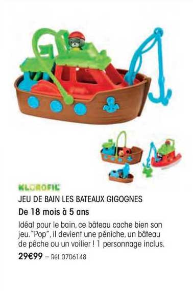 jeu de bain les bateaux gigognes klorofil