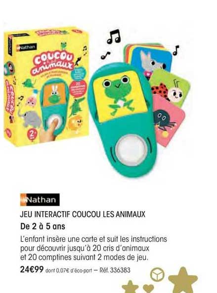 jeu interactif coucou les animaux