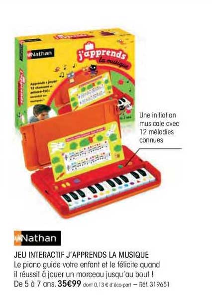 jeu interactif j'apprends la musique nathan