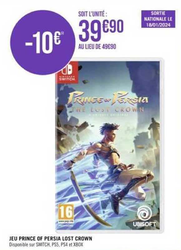 jeu prince of persia lost crown