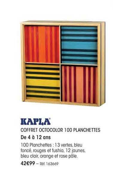 Kapla Coffret Octocolor 100 Planchettes